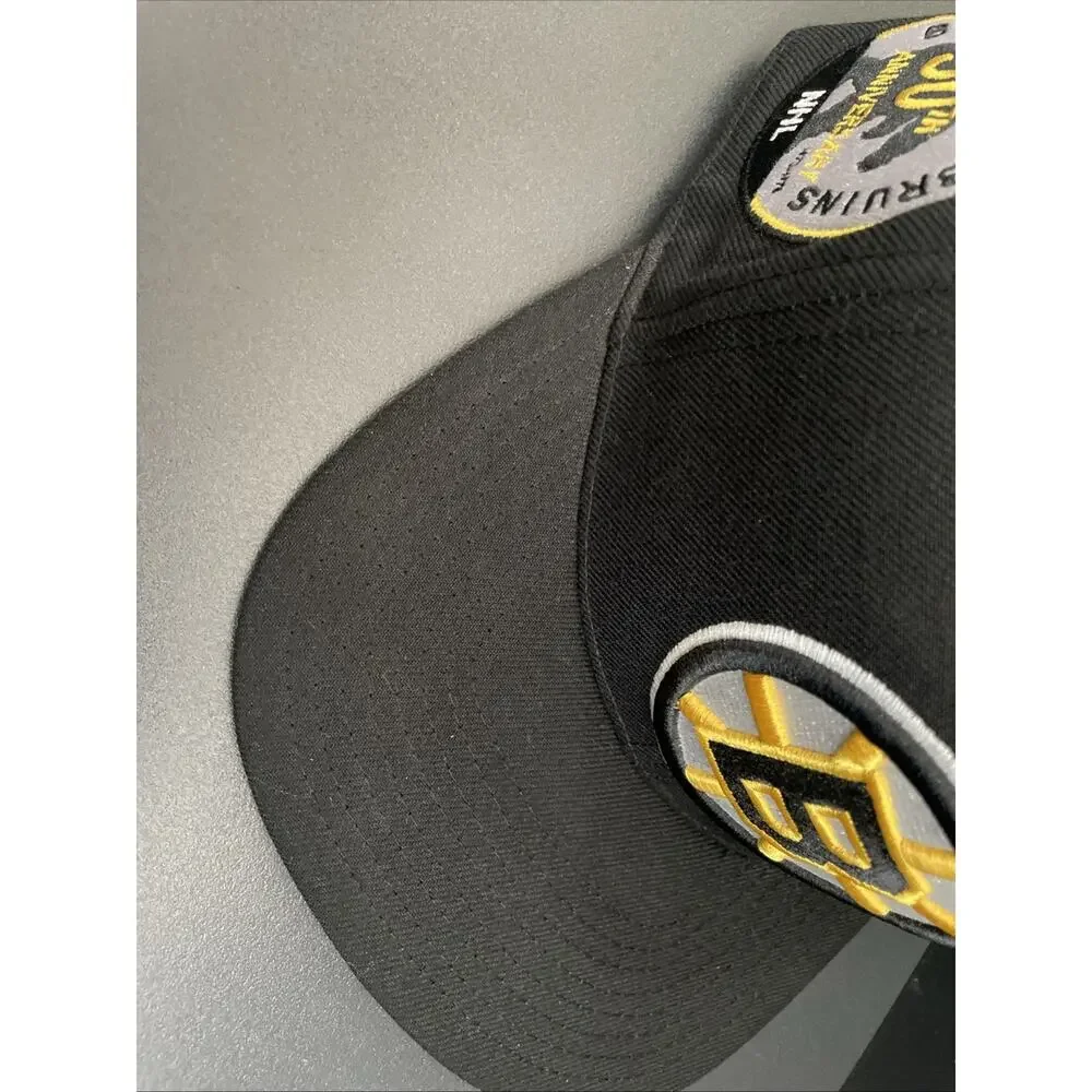 Mitchell & Ness NHL Boston Bruins Hat Flatbrim Snapback 50th Anniversary 7 5/8